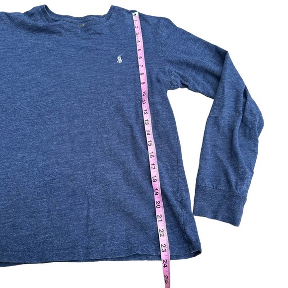 Ralph Lauren T Shirt Womens Tee Long Sleeve Crew Neck Stretch Soft Blue Medium - Picture 6 of 8